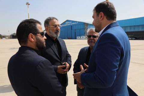 بازدید مدیرعامل صندوق بازنشستگی هما از فرودگاه پیام و برقراری اولین پرواز هواپیمایی چابهار به عتبات عالیات