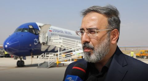 بازدید مدیرعامل صندوق بازنشستگی هما از فرودگاه پیام و برقراری اولین پرواز هواپیمایی چابهار به عتبات عالیات