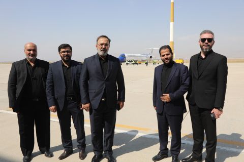 بازدید مدیرعامل صندوق بازنشستگی هما از فرودگاه پیام و برقراری اولین پرواز هواپیمایی چابهار به عتبات عالیات